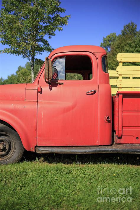 Old red farm truck Vermont Photograph by Edward Fielding - Fine Art America