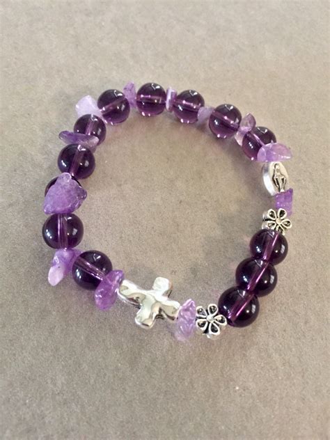 Girl's Catholic Rosary Bracelet by AveMariaFaithcrafts on Etsy (With images) | Catholic rosary ...