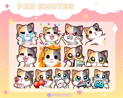 Cute Tabby Cat Emotes Pack For Twitch Discord 10 Emote Set | lupon.gov.ph