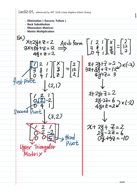 MIT 18.06 Linear Algebra – Basics (Lec01~Lec03) – actruce's Blog