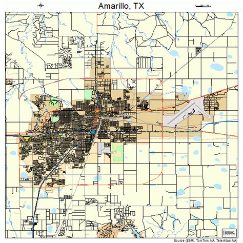 City Map Of Amarillo Texas | Wells Printable Map