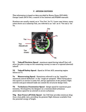 Fillable Online V - SPEEDS DEFINED Fax Email Print - pdfFiller