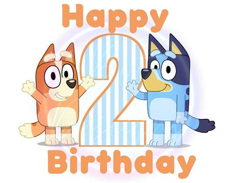 Bluey Birthday Png 1st & 2nd Birthday Png Bluey Happy - Etsy UK