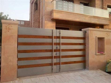 34 Amazing Steel Gate Design Ideas Match With Any Home Design | Steel gate design, House gate ...