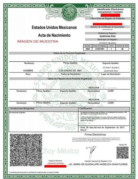 Acta de nacimiento certificada en línea •Papelería Los Arcos