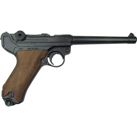 Buy DenixP-08 German Luger Naval World War-I World War-II Non-Firing Replica Pistol Wooden Grip ...