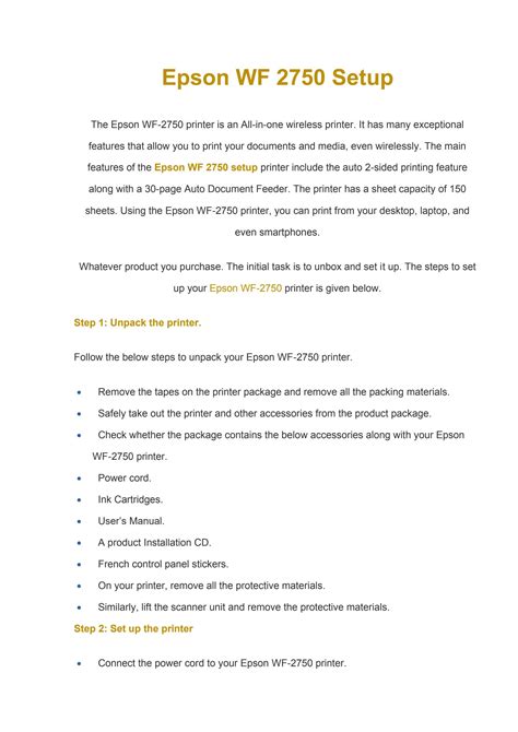 Simple Settings And Easy Hacks To Solve Epson WF 2750 Setup by Andrew ...