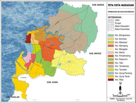 Administrative Map of Makassar City 4.2.2 Characteristics of the Maros ...