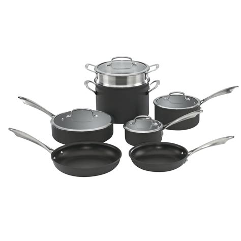 Cuisinart Dishwasher-Safe Hard-Anodized 11 Piece Non-Stick Cookware Set ...