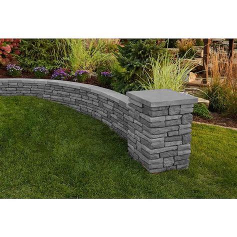 Belgard Quarry 12-in L x 4-in H x 5.75-in D Riverblend Retaining Wall Block Lowes.com | Backyard ...