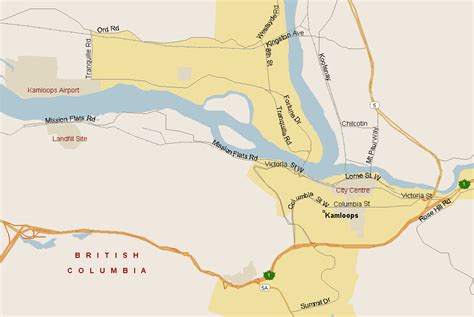 Kamloops Map (Region), British Columbia - Listings Canada