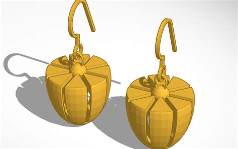 3D design Earrings VI By JENN #Earrings - Tinkercad