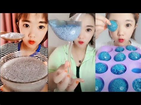 ASMR basil seeds ice eating & basil seeds drinking sound - YouTube