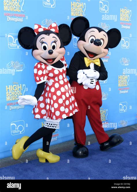 Mickey Mouse and Minnie Mouse "High School Musical 2" Premiere at AMC ...