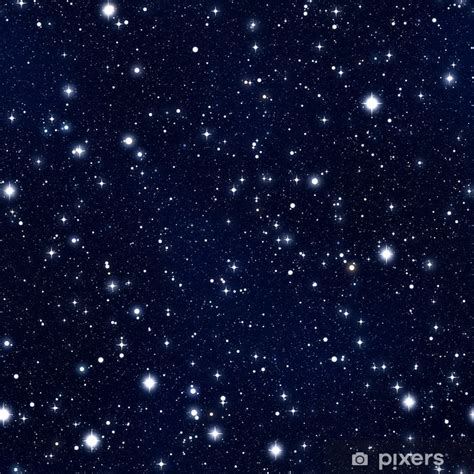 Wall Mural Seamless texture simulating the night sky with stars - PIXERS.US