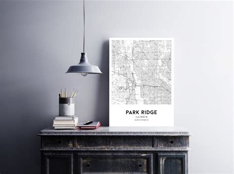 Park Ridge Map Print, Park Ridge Map Poster Wall Art, Il City Map ...