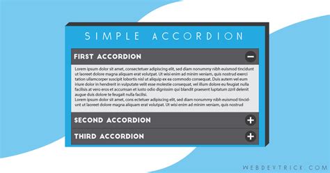 Simple HTML, CSS, and JavaScript Accordion | Example & Source Code