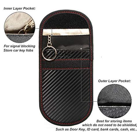 Faraday Cage Key Fob Protector (2 Packs), YLQP RFID-Blocking Faraday Bag Shielding Box Car Key ...