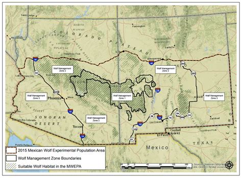 Mexican wolf experimental pop area map | FWS.gov