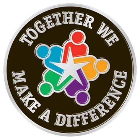 Together We Make A Difference Lapel Pin With Presentation Card ...