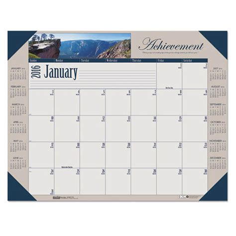 Motivational Photo Monthly Desk Pad Calendar | Ultimate Office
