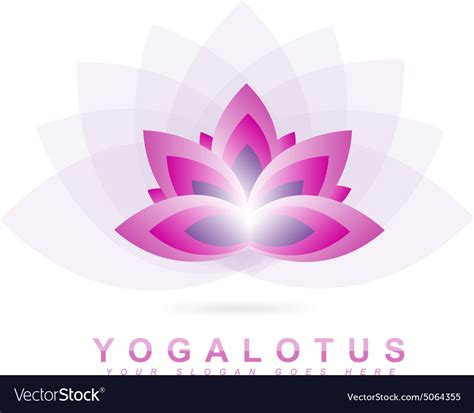 Yoga lotus flower logo Royalty Free Vector Image