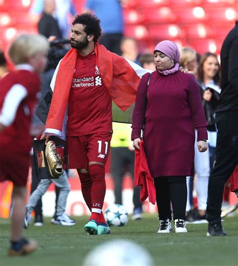 Salah Wife - Mohamed Salah Of Liverpool And His Wife Magi Salah During ...