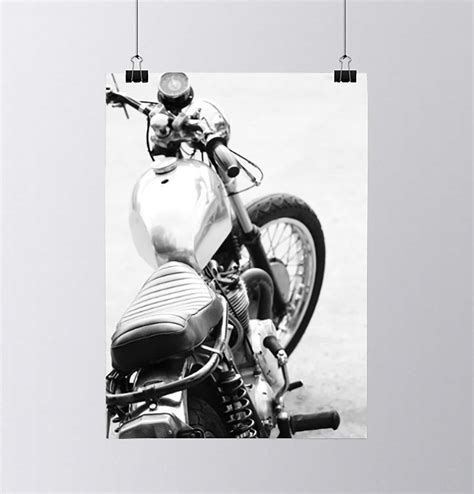 Black & White Classic Vintage Motorcycle Photo Wall Art, Digital Download, Printable Art - Etsy