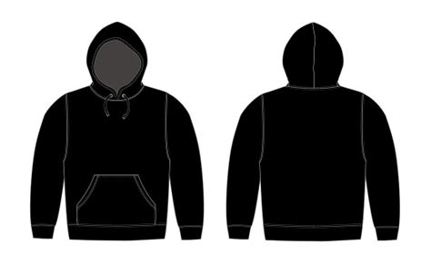 Illustration Of Hoodie Black Stock Illustration - Download Image Now ...