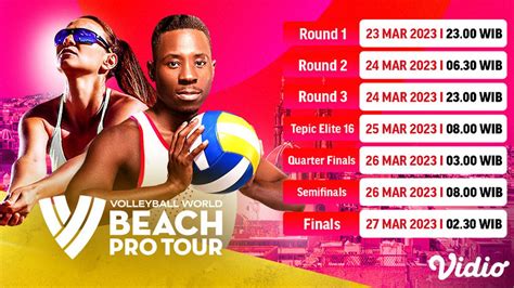 Jadwal Volleyball Beach Pro World Tour 2023, Putaran 1 sampai Final ...