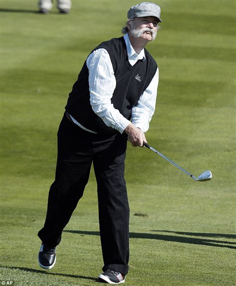 Bill Murray collapses in the sand after playing woeful shot at Pebble Beach pro-am golf ...