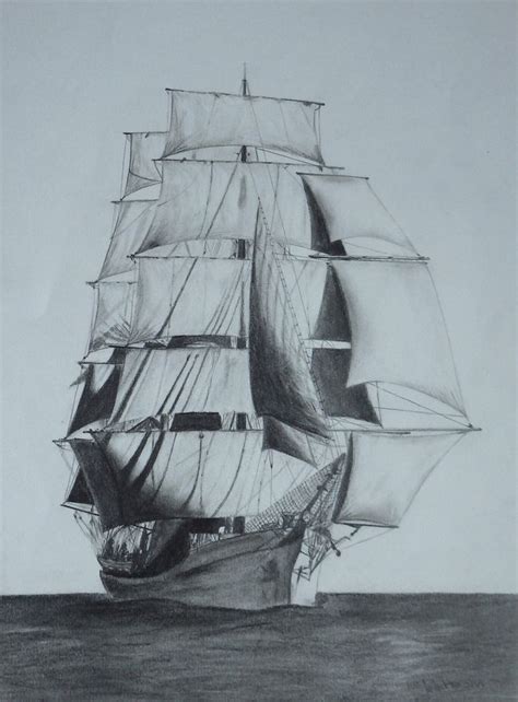 Elena Whitman. Oil painting and graphite/pencil drawing | Ship sketch ...