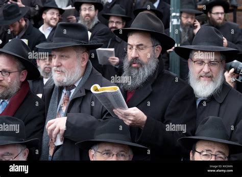 A group of Chabad Lubavitch rabbis pose for the annual group photo at the meeting of the ...