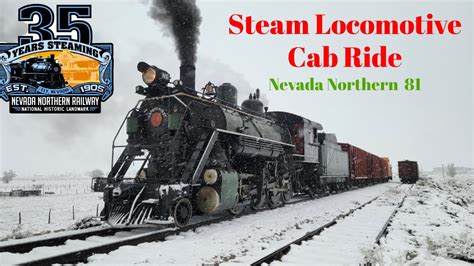 Steam Locomotive Cab Ride in the Snow: Nevada Northern 81 - YouTube