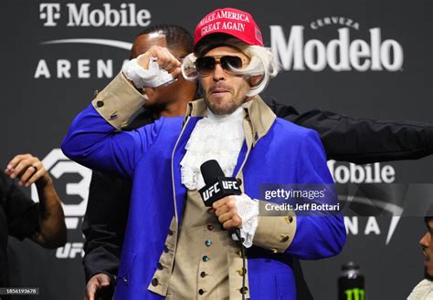 Colby Covington is seen on stage during the UFC 296 press conference... News Photo - Getty Images