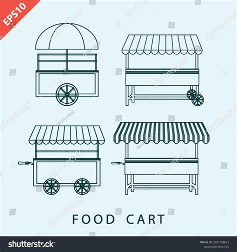 Food Cart Design Vector Flat Modern Stock Vector (Royalty Free ...