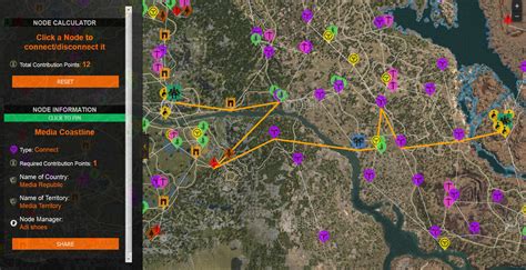 Black Desert Node Connection Map - Vector U S Map