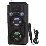 Sylvania SPA040 Bluetooth Jumbo 12" Speaker Tailgater with Led Lighting & Wireless Microphone ...