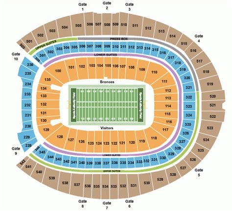 Denver Broncos Club Level Seating Chart | Awesome Home