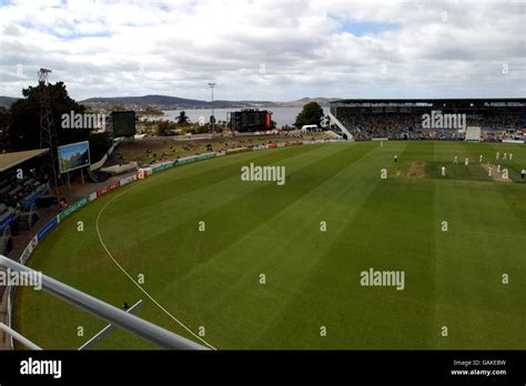 Cricket - Australia A v England A. Bellerive Oval, General View Stock ...