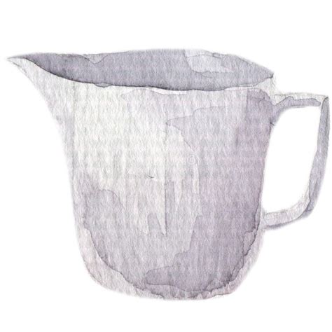 Watercolor Illustration of Glazed Milk Jug Stock Illustration ...