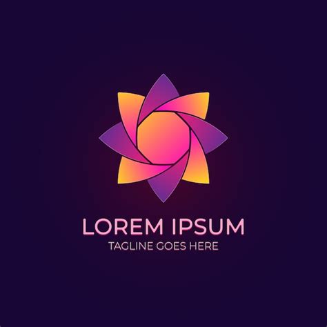 Premium Vector | Gradient flower logo design