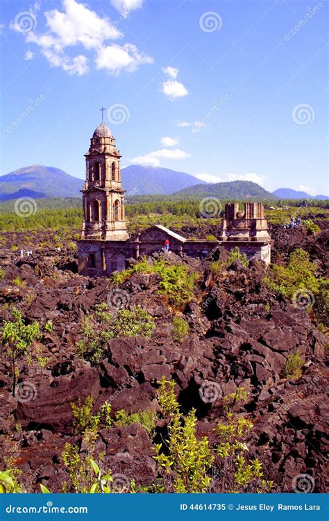 Church Buried By The Paricutin Volcano In Uruapan Michoacan, Mexico I ...