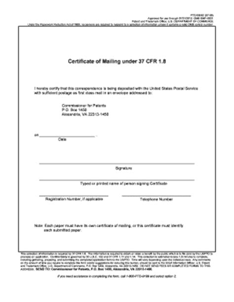 Certificate Of Mailing - Fill and Sign Printable Template Online