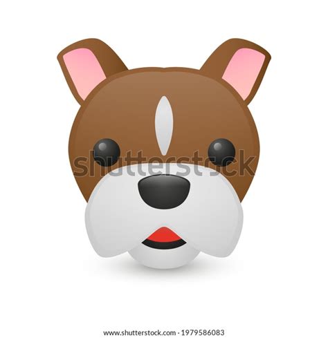 Dog Brown Home Farm Animals Emoji Stock Vector (Royalty Free ...