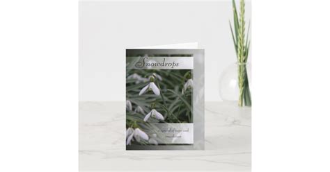 Snowdrops symbolism and info card | Zazzle