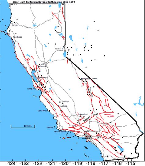 California Fault Lines Map - Printable Maps