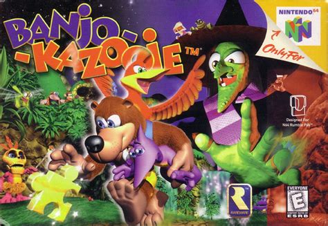 Banjo-Kazooie (1998) Nintendo 64 box cover art - MobyGames