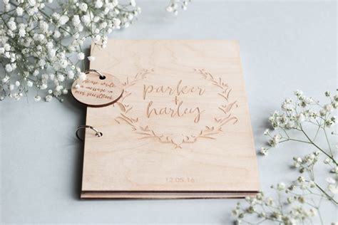 Engraved Wedding Guest Book Engraved Guest Book Name Wedding - Etsy UK