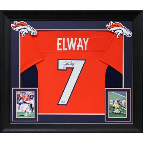 John Elway Signed Custom Framed Jersey Display (Beckett) | Pristine Auction